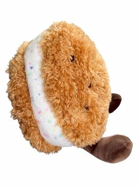 Plush Donut Toy with Sprinkles - Tan & White